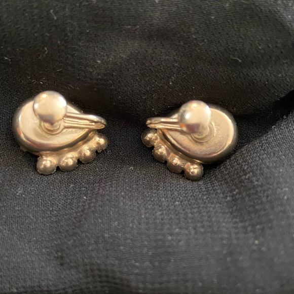 Vintage Screw Back Pink & Pink Rhinestone Teardrop Earrings - Picture 2 of 2